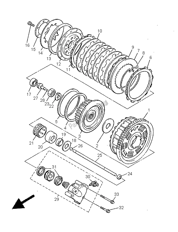 Wszystkie części do Sprz? G? O Yamaha XJR 1300 SP 1999