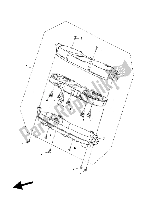 All parts for the Meter of the Yamaha YP 125R X MAX 2010