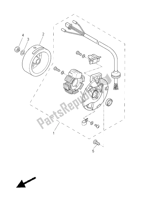 All parts for the Generator of the Yamaha EW 50N 2014