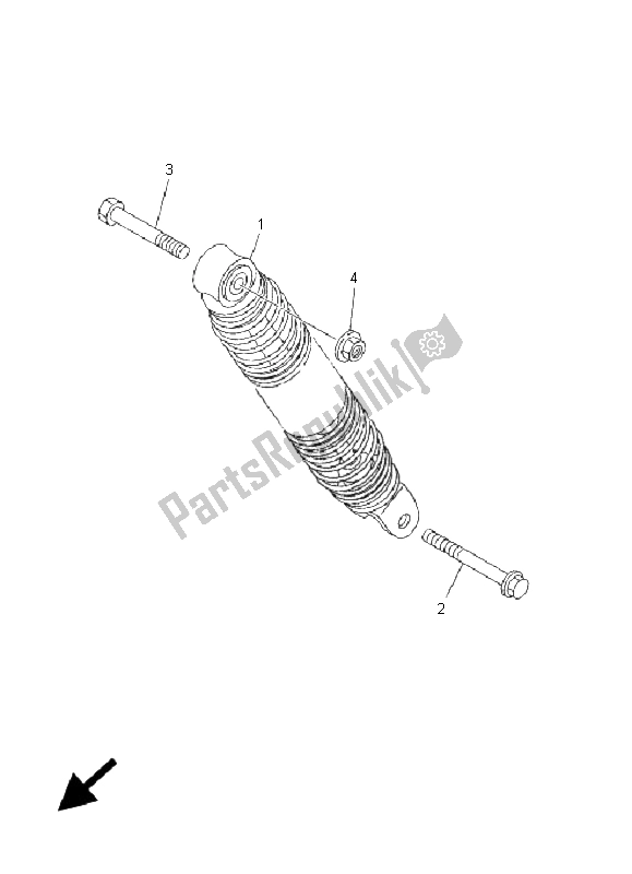 All parts for the Rear Suspension of the Yamaha CS 50 LC Jogr 2005