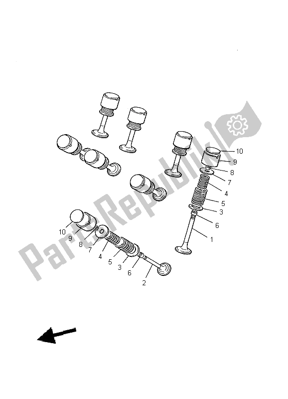 Wszystkie części do Zawór Yamaha V MAX 12 1200 2002