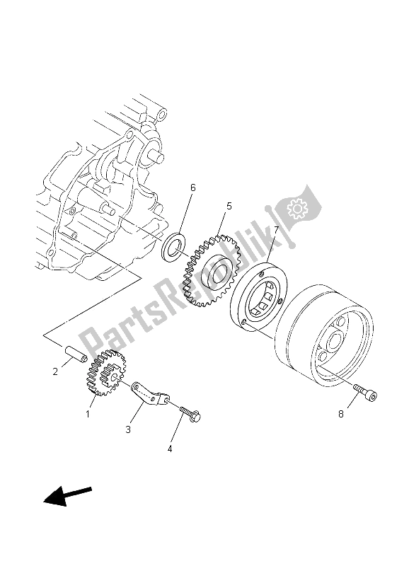 Toutes les pièces pour le Embrayage De Démarrage du Yamaha TT R 125E SW LW 2006