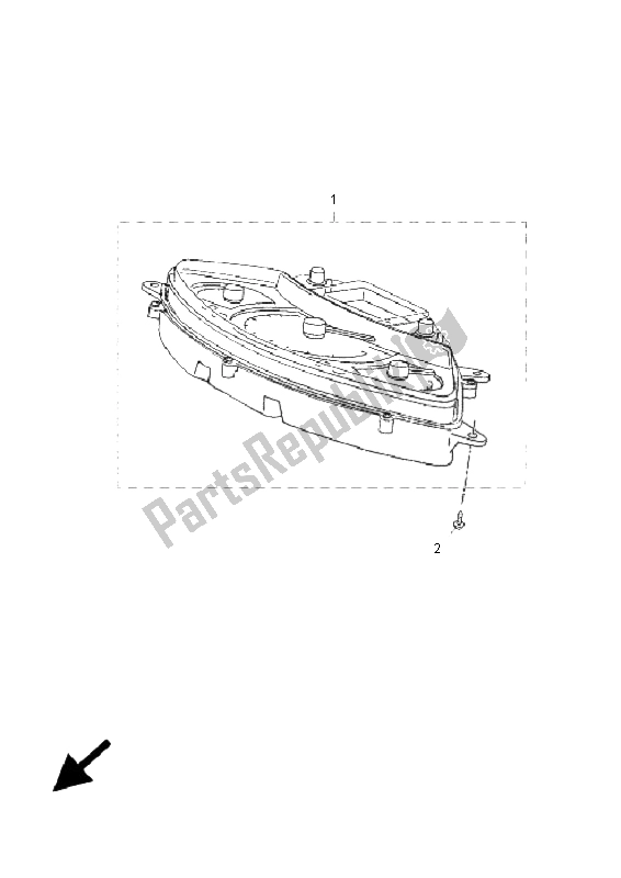 All parts for the Meter of the Yamaha YP 125R X Maxi 2009