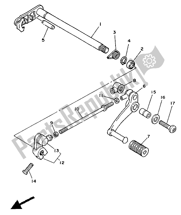 Todas as partes de Eixo De Mudança do Yamaha TZR 125 1992