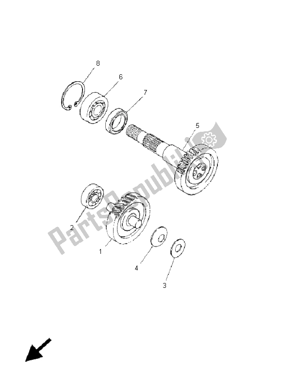 Alle onderdelen voor de Overdragen van de Yamaha CS 50 AC Jogr 2005