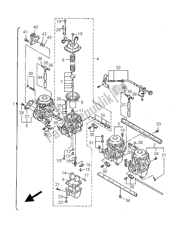 Toutes les pièces pour le Carburateur du Yamaha XJR 1300 SP 1999