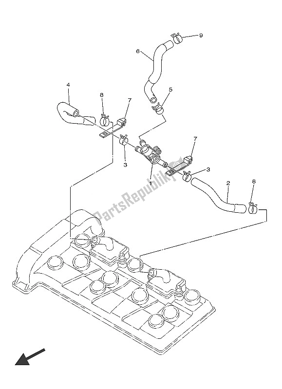 Todas las partes para Sistema De Inducción De Aire de Yamaha XJ6 SA 600 2016