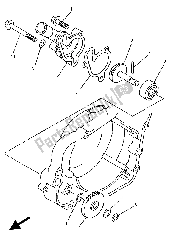 Toutes les pièces pour le Pompe à Eau du Yamaha YZ 80 LC 1998