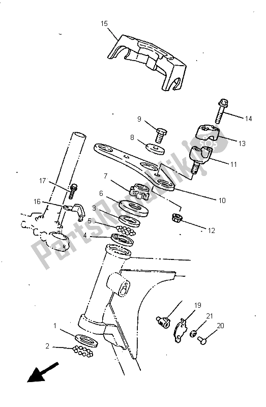 Tutte le parti per il Timone del Yamaha SR 125 1997