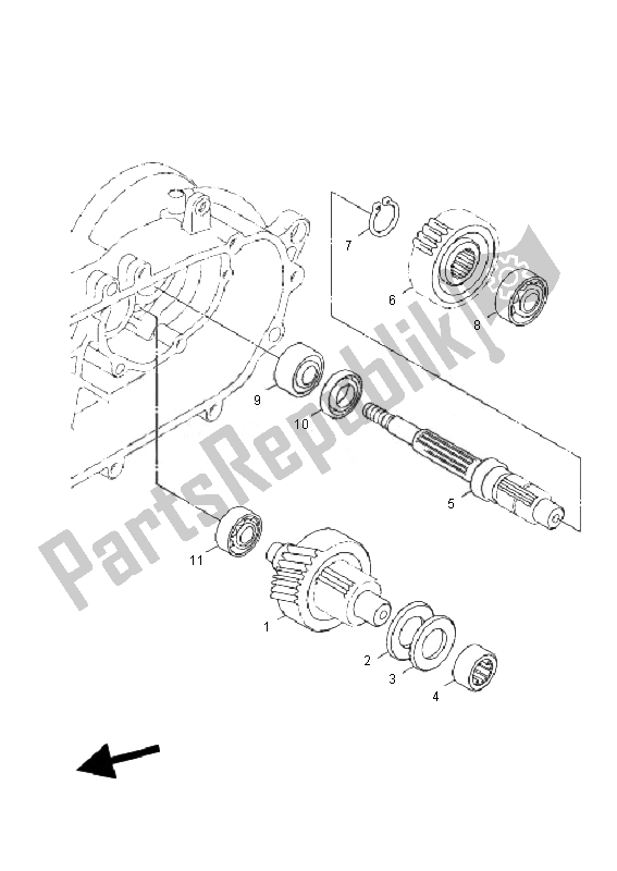 Alle onderdelen voor de Overdragen van de Yamaha YW 125 BWS 2010