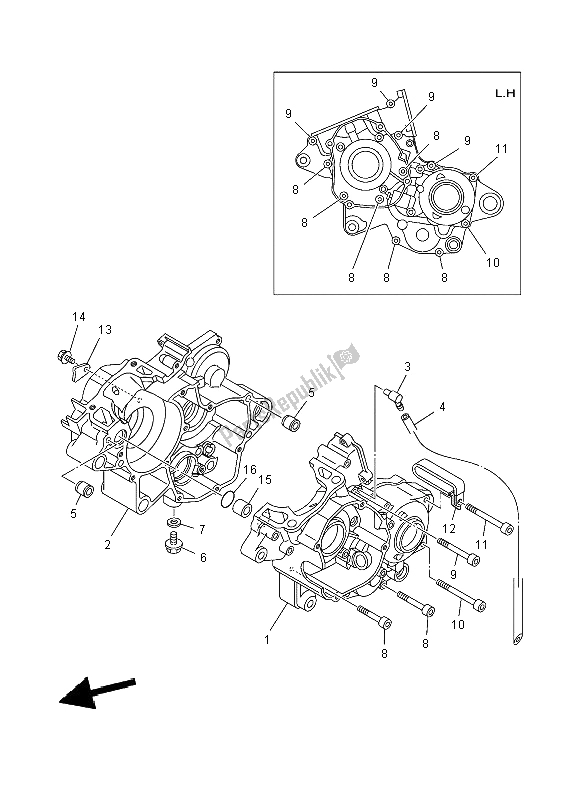 Toutes les pièces pour le Carter du Yamaha YZ 125 2008