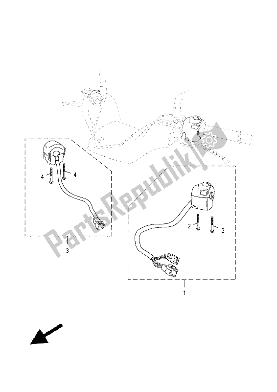 Todas las partes para Interruptor De Palanca Y Palanca de Yamaha YP 250R 2014