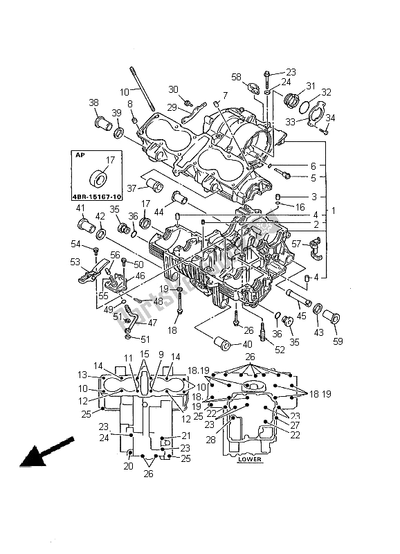 Tutte le parti per il Carter del Yamaha XJ 600N 2000