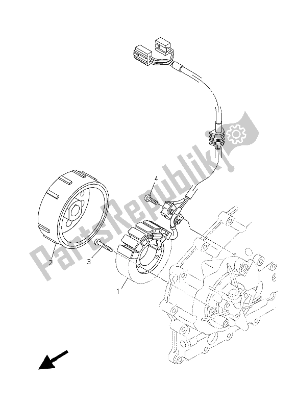 All parts for the Generator of the Yamaha XP 500 Dnms 2015