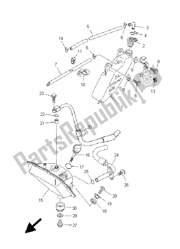 Tutte le parti per il Serbatoio Dell'olio del Yamaha YFZ 450 2009