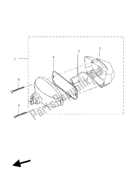 All parts for the Tailligt of the Yamaha DT 50R SM 2010