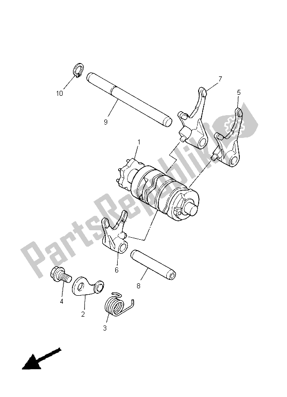 Toutes les pièces pour le Came Et Fourchette De Changement De Vitesse du Yamaha DT 125R 2004