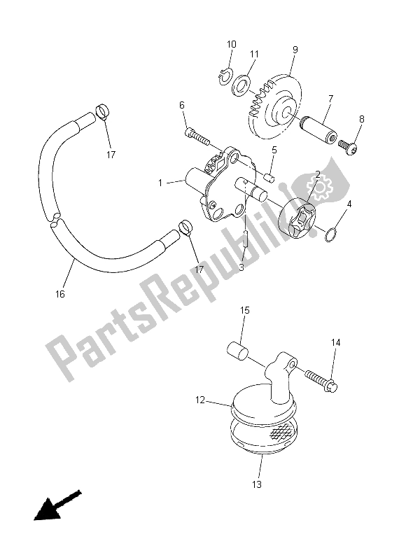 Tutte le parti per il Pompa Dell'olio del Yamaha WR 450F 2015