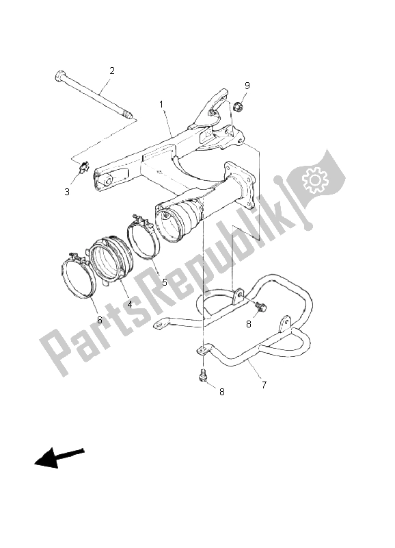 Wszystkie części do Tylne Rami? Yamaha YFM 80R 2003