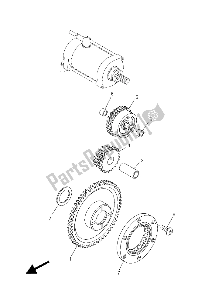 Tutte le parti per il Frizione Di Avviamento del Yamaha YFM 550 Fwad Yamaha Black 2015