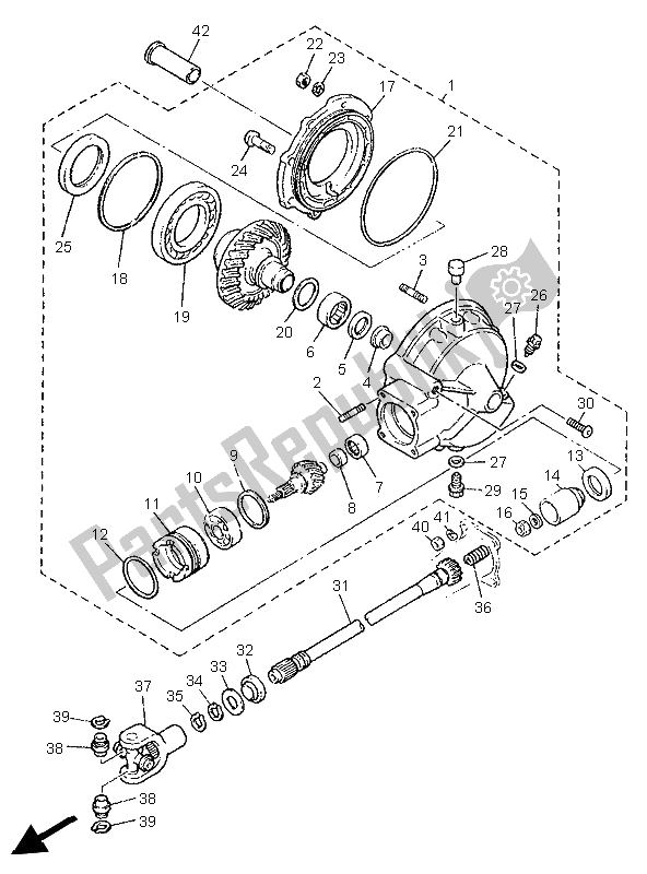 All parts for the Drive Shaft of the Yamaha XJ 900S Diversion 1996