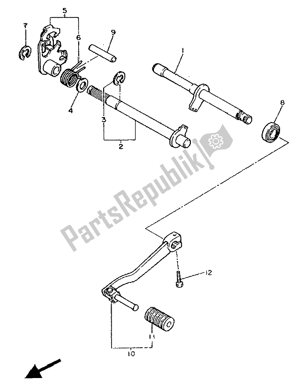 Todas las partes para Eje De Cambio de Yamaha XT 600Z Tenere 1986