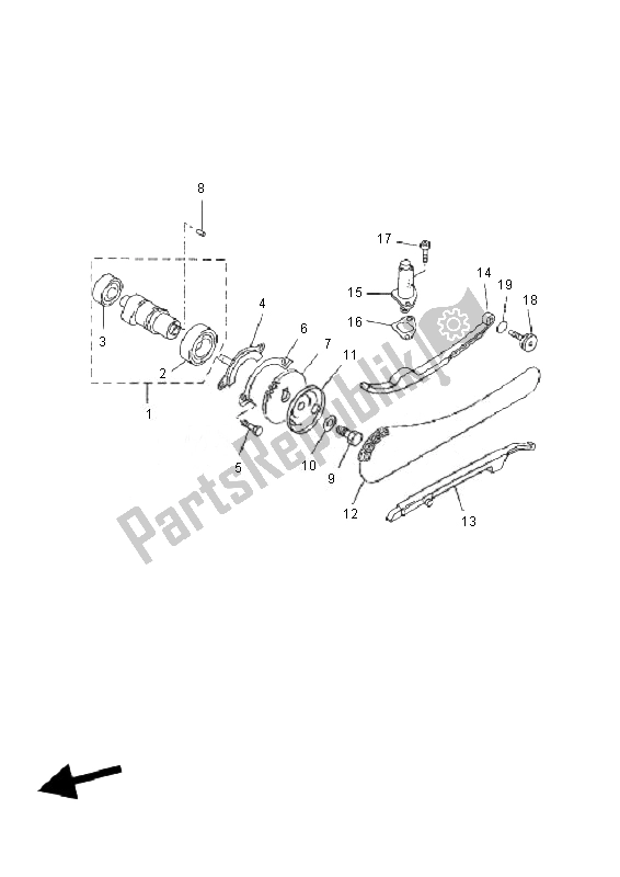 All parts for the Camshaft & Chain of the Yamaha YP 250R X MAX 2010