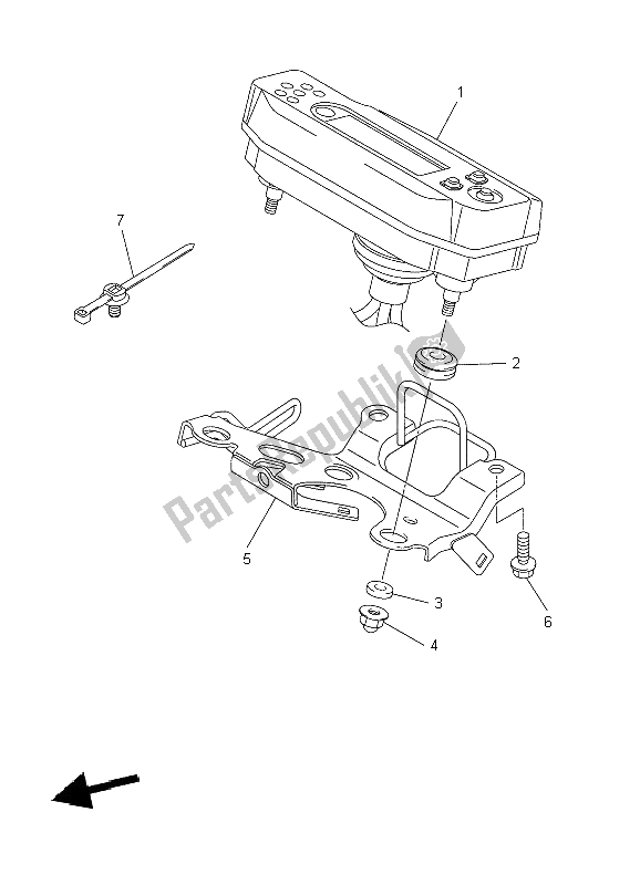 All parts for the Meter of the Yamaha WR 250X 2009