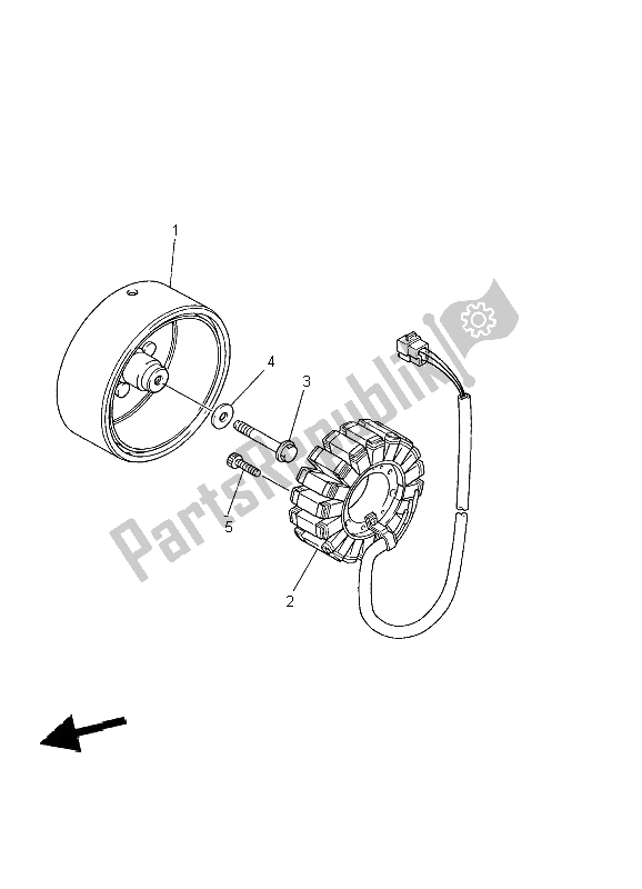 All parts for the Generator of the Yamaha XJ 600S Diversion 2002
