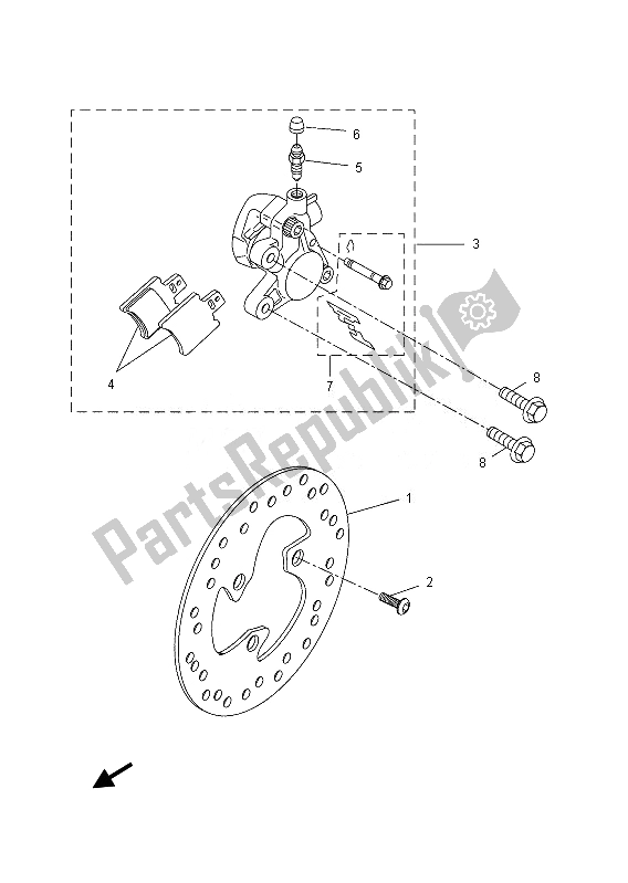 Todas las partes para Pinza De Freno Delantero de Yamaha YN 50 2013