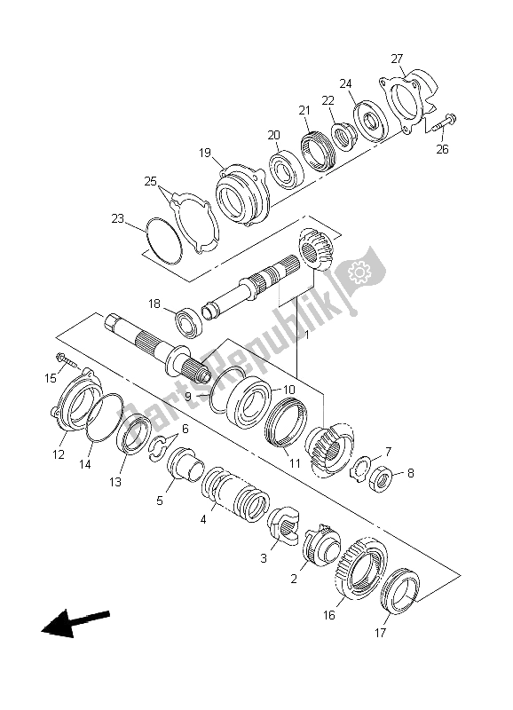 Tutte le parti per il Marcia Centrale del Yamaha FJR 1300 2002