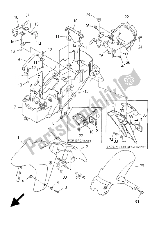 Toutes les pièces pour le Aile du Yamaha YZF 600R Thundercat 2001