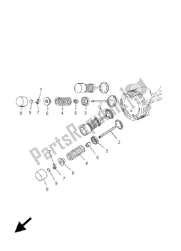 All parts for the Valve of the Yamaha YP 400 Majesty 2007