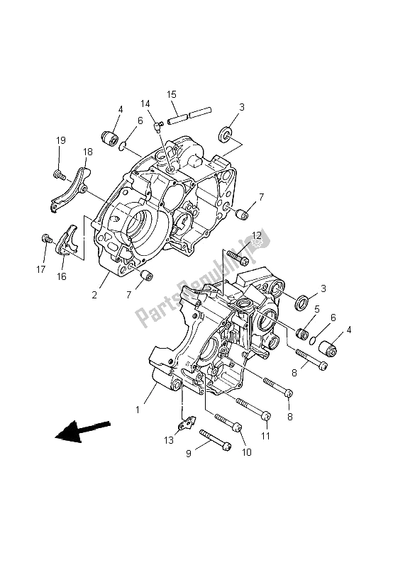 Todas as partes de Bloco Do Motor do Yamaha DT 125R 2002