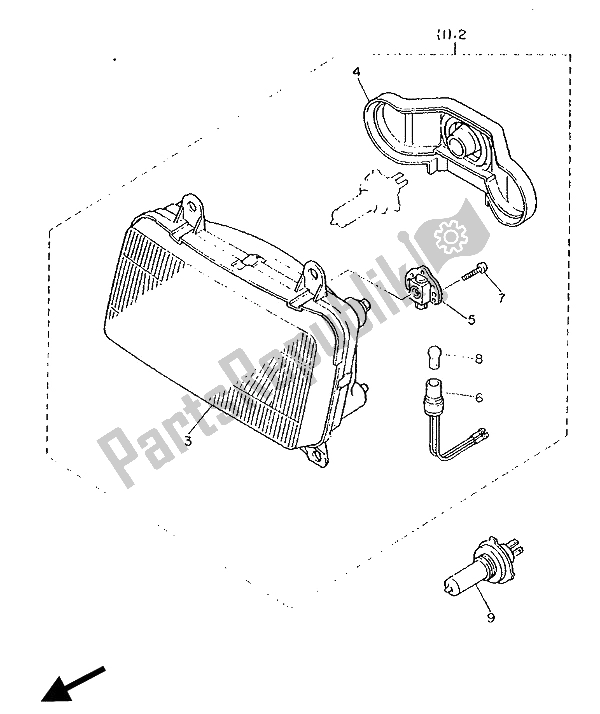 Todas las partes para Alternativo (faro) de Yamaha FZ 750 Genesis 1990