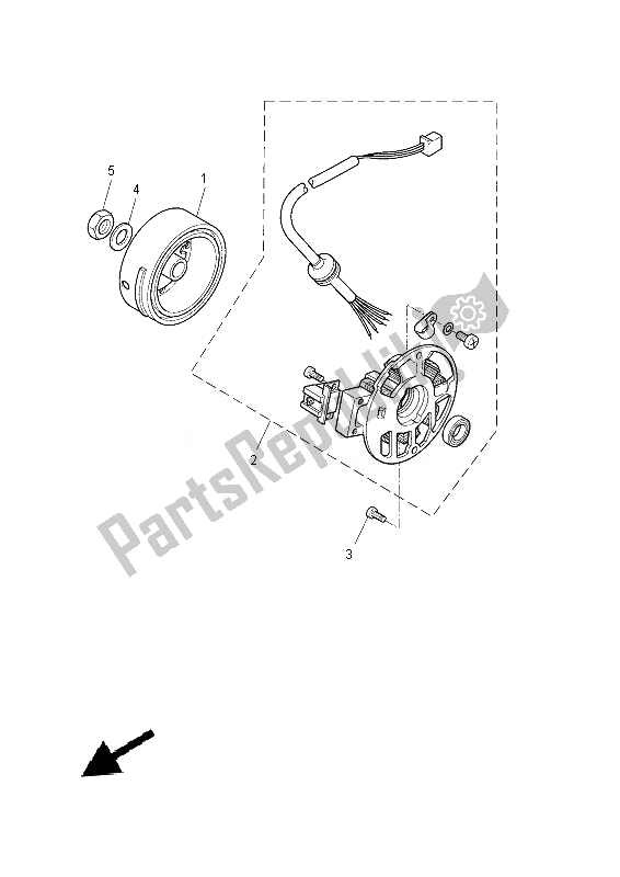 Toutes les pièces pour le Générateur du Yamaha YN 50 EM 2013