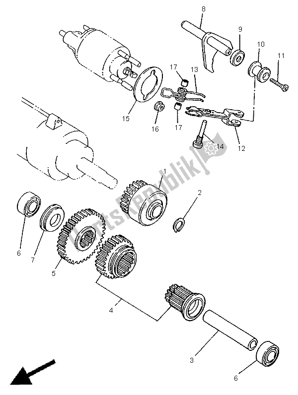 Toutes les pièces pour le Embrayage De Démarrage du Yamaha XV 1100 Virago 1998