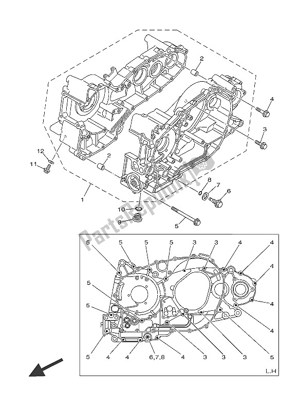 Tutte le parti per il Carter del Yamaha XP 500A 2016