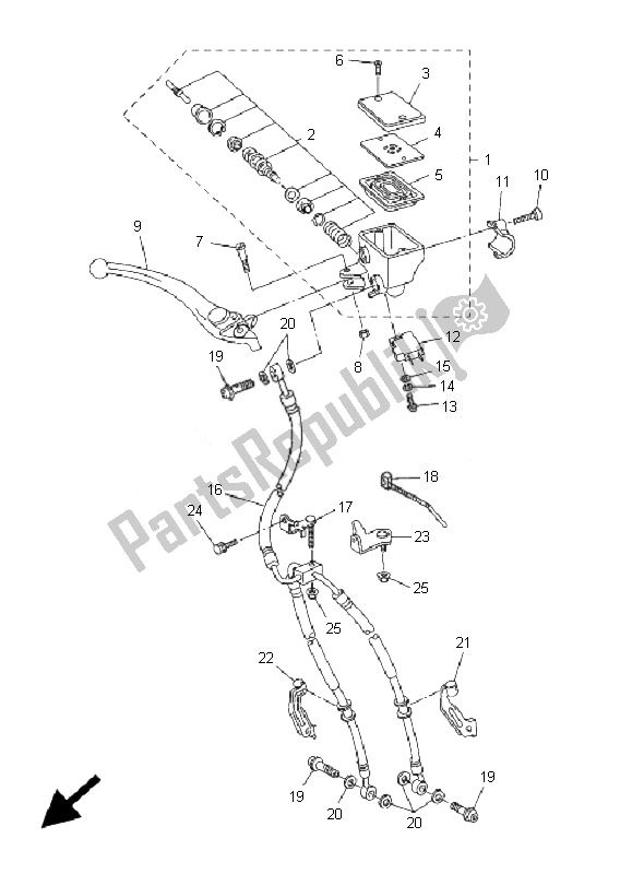 Tutte le parti per il Pompa Freno Anteriore del Yamaha FZ1 N Fazer 1000 2010