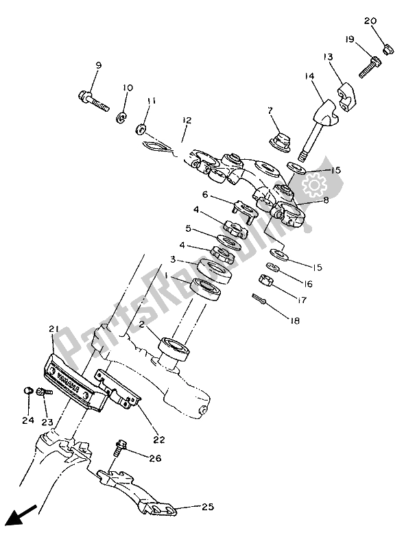 Toutes les pièces pour le Pilotage du Yamaha XV 1100 Virago 1994