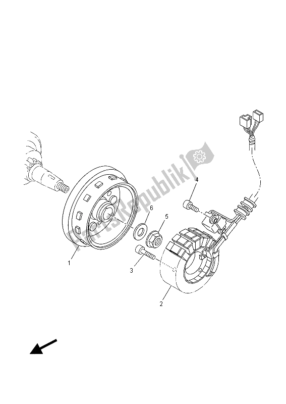 All parts for the Generator of the Yamaha MT 125 2015