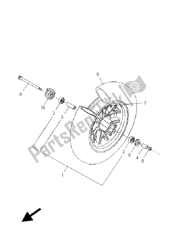 Todas las partes para Rueda Delantera de Yamaha CW 50 2008