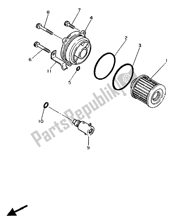 Toutes les pièces pour le Nettoyant Huile du Yamaha XV 1100 Virago 1991