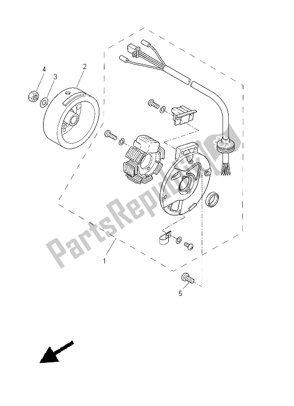 All parts for the Generator of the Yamaha CW 50N 2013