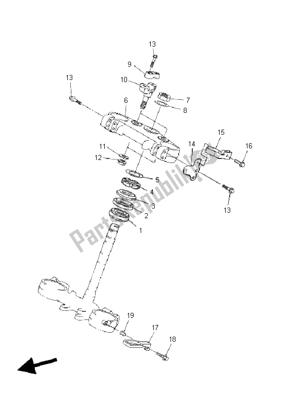 Toutes les pièces pour le Pilotage du Yamaha WR 450F 2008