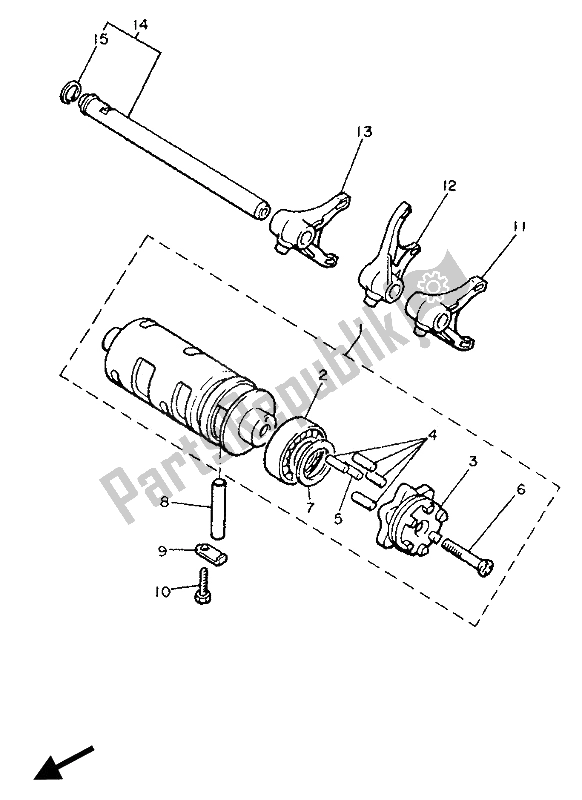 Tutte le parti per il Camma Cambio E Forcella del Yamaha XJ 900 1990