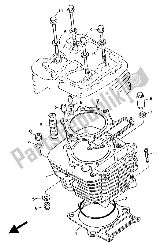 Todas las partes para Cilindro de Yamaha XT 600E 1994