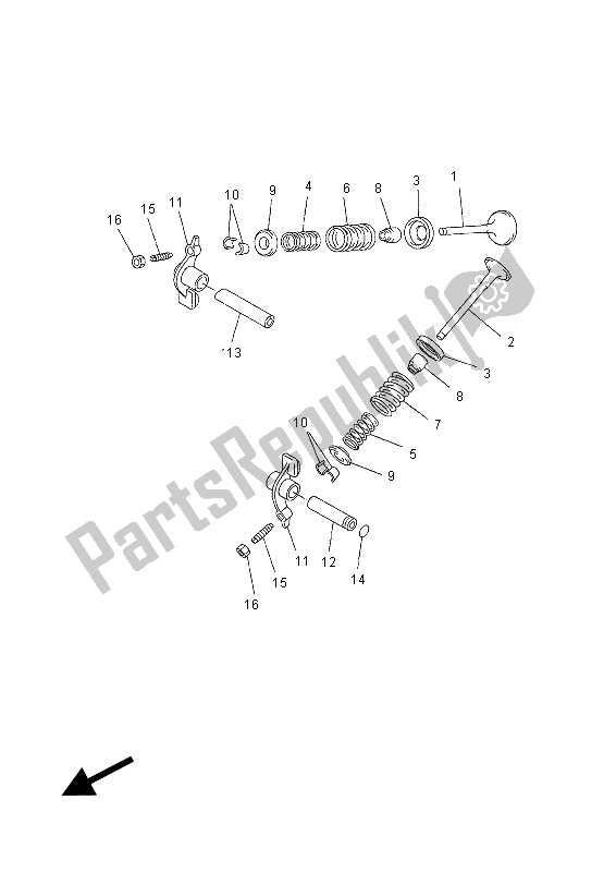 Tutte le parti per il Valvola del Yamaha YP 250R X MAX 2012