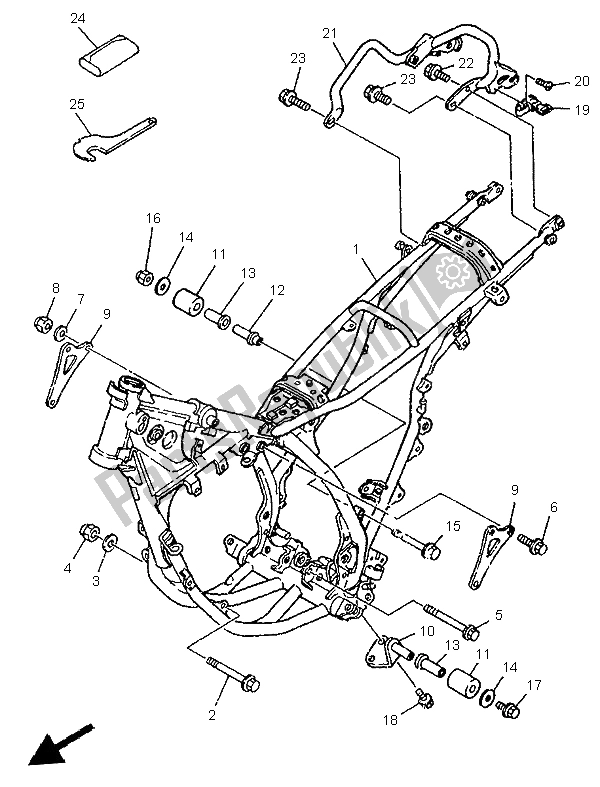 Toutes les pièces pour le Cadre du Yamaha DT 125R 1999