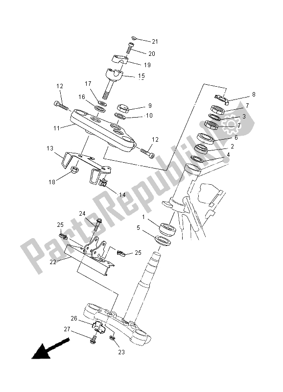 All parts for the Steering of the Yamaha XVS 125 Dragstar 2000